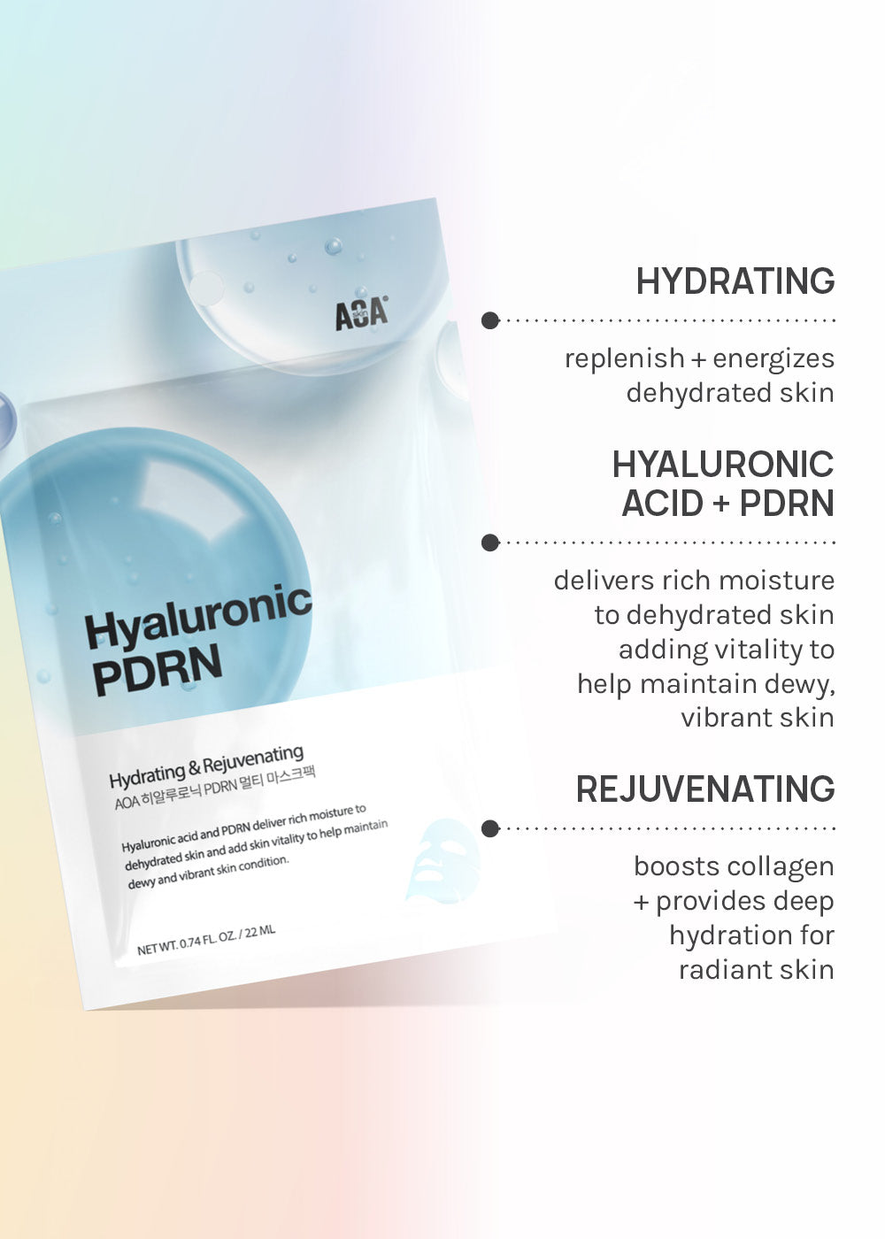 AOA Skin Hyaluronic + PDRN Sheet Mask