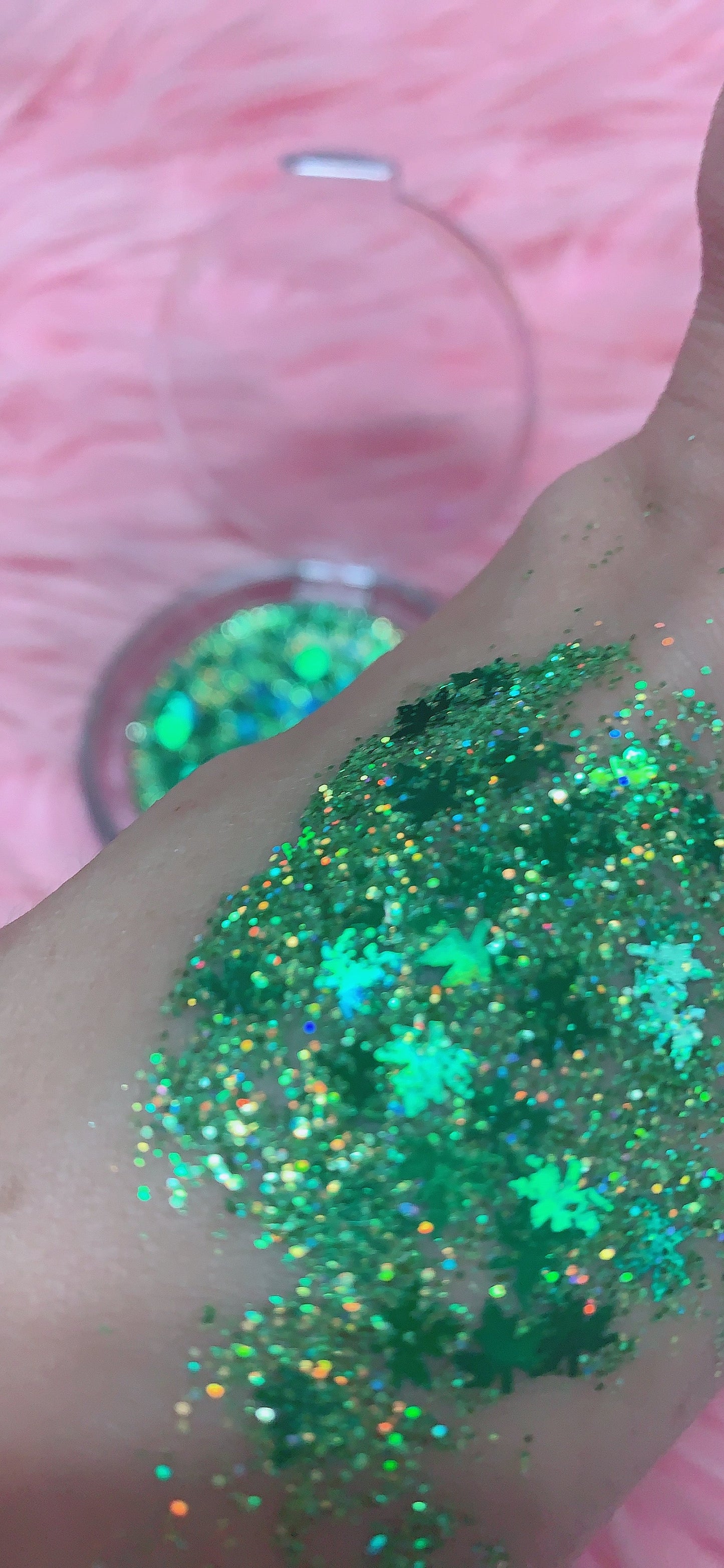 Inked Doll Cosmetics - 420 GLITTER HIGHLIGHTER (36 mm or 59 mm HUGE!!)
