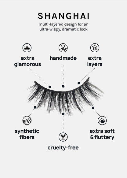 A+ Glam 3D Faux Mink Lashes - Shanghai