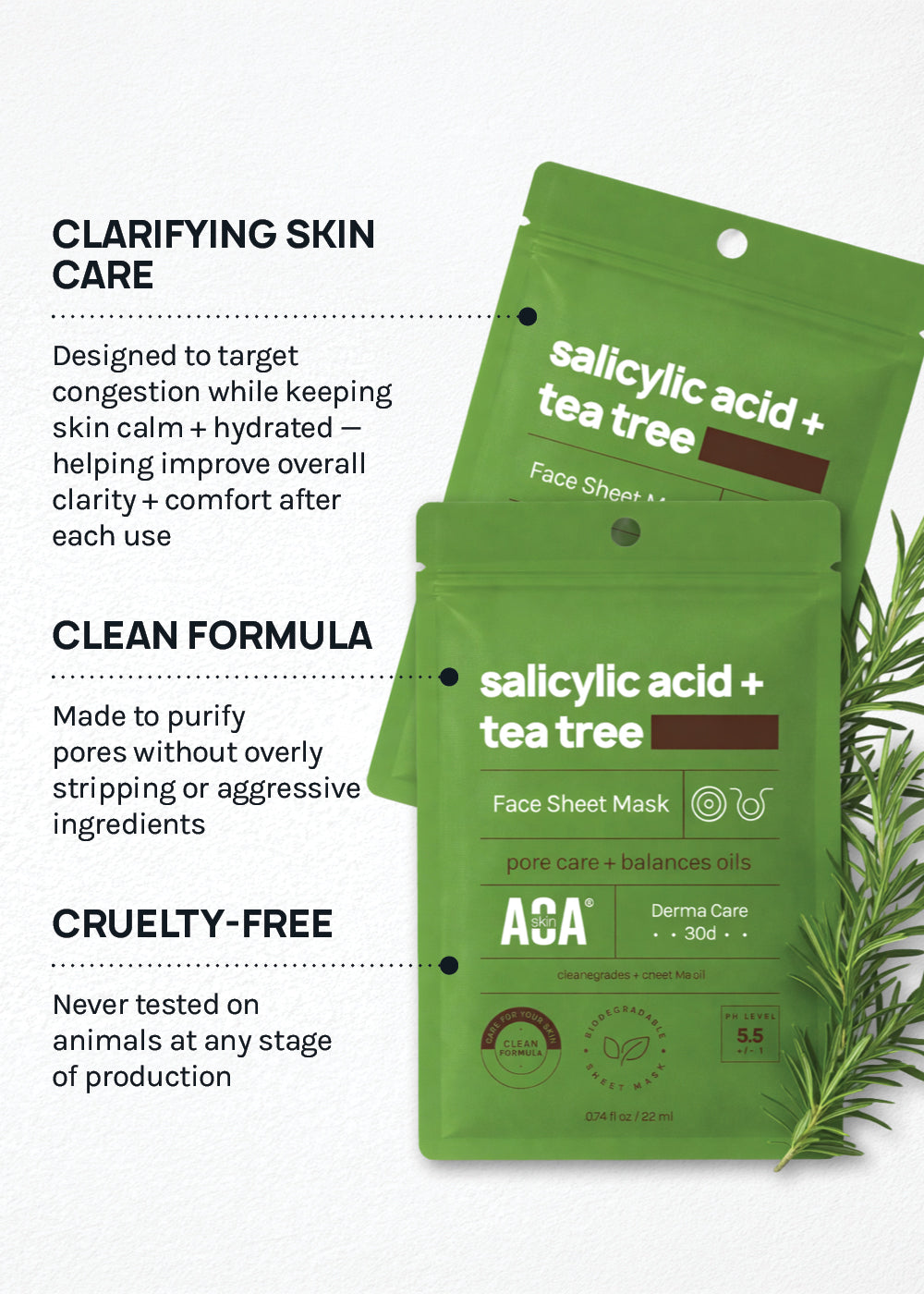 AOA Skin Salicylic Acid + Tea Tree Sheet Mask
