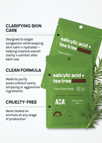 AOA Skin Salicylic Acid + Tea Tree Sheet Mask