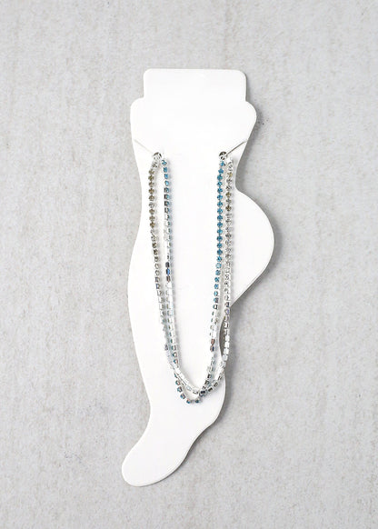 2-Layered Rhinestone Anklet