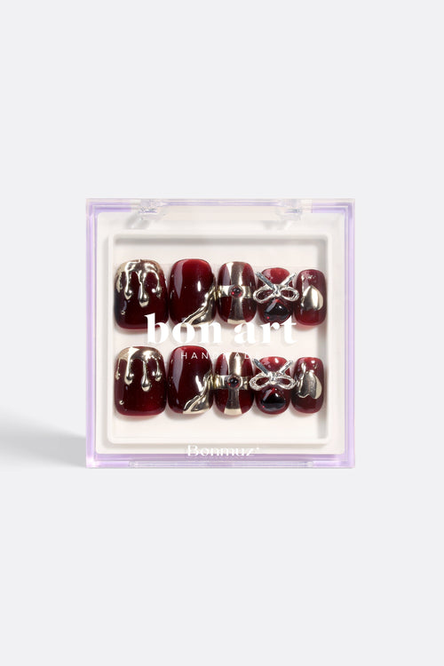 Bonmuz - Maroon Castle | Pro Handmade Gel Nails