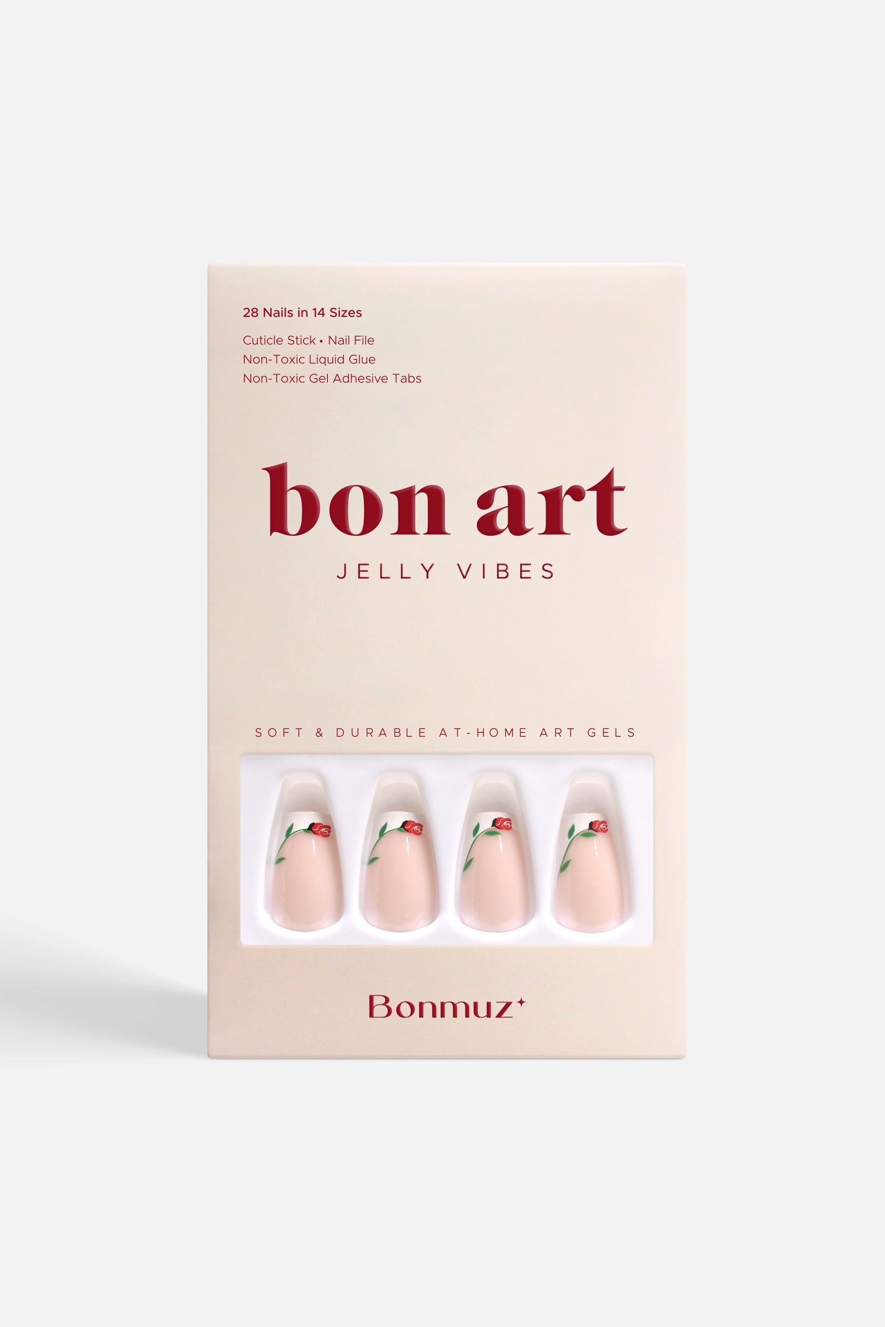 Bonmuz - Rose Coronet | Soft & Durable Press-On Nails