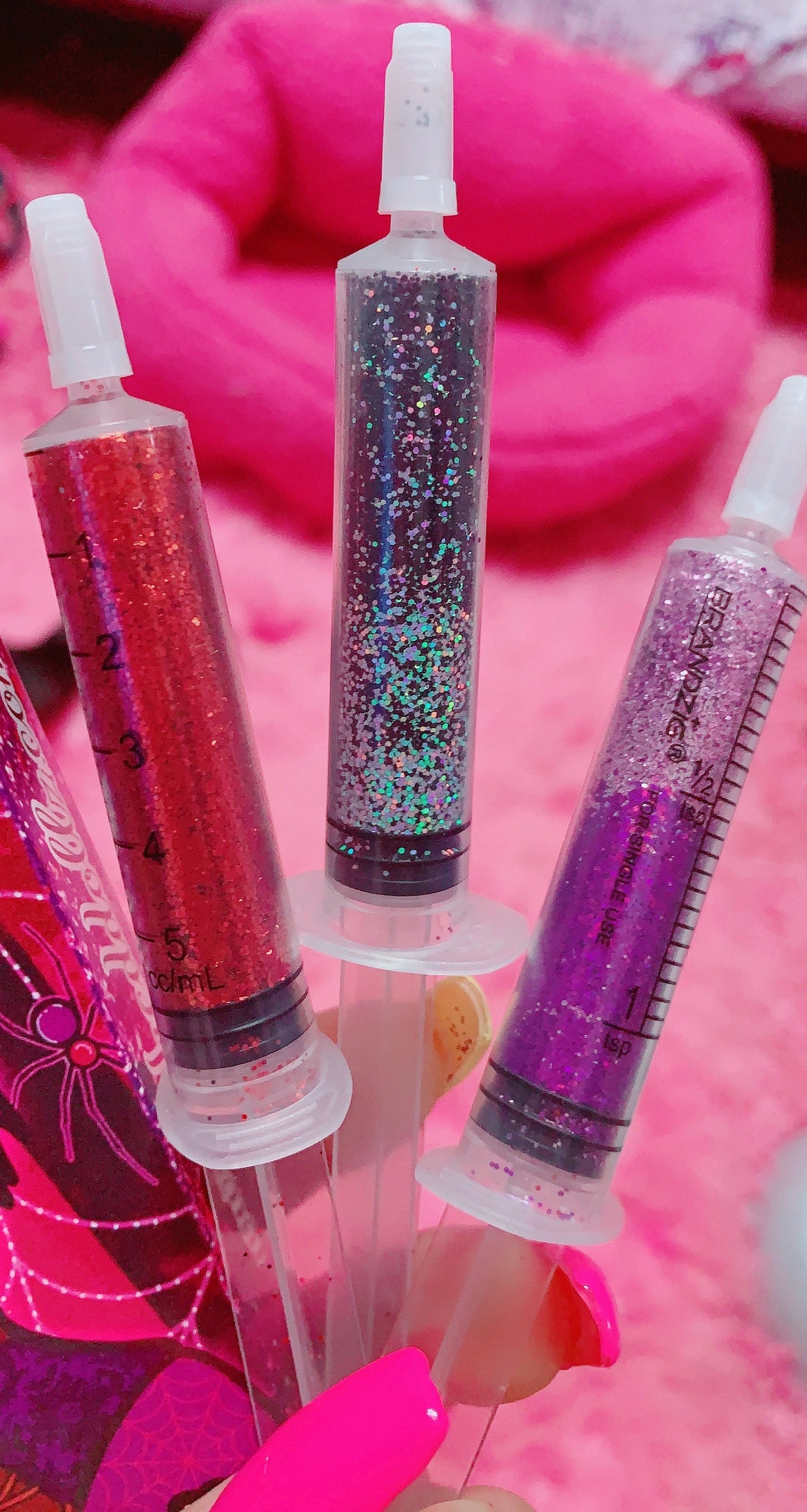 Inked Doll Cosmetics - Spooktacular *GLITTER SYRINGE* Coffin Collection