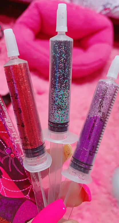 Inked Doll Cosmetics - Spooktacular *GLITTER SYRINGE* Coffin Collection