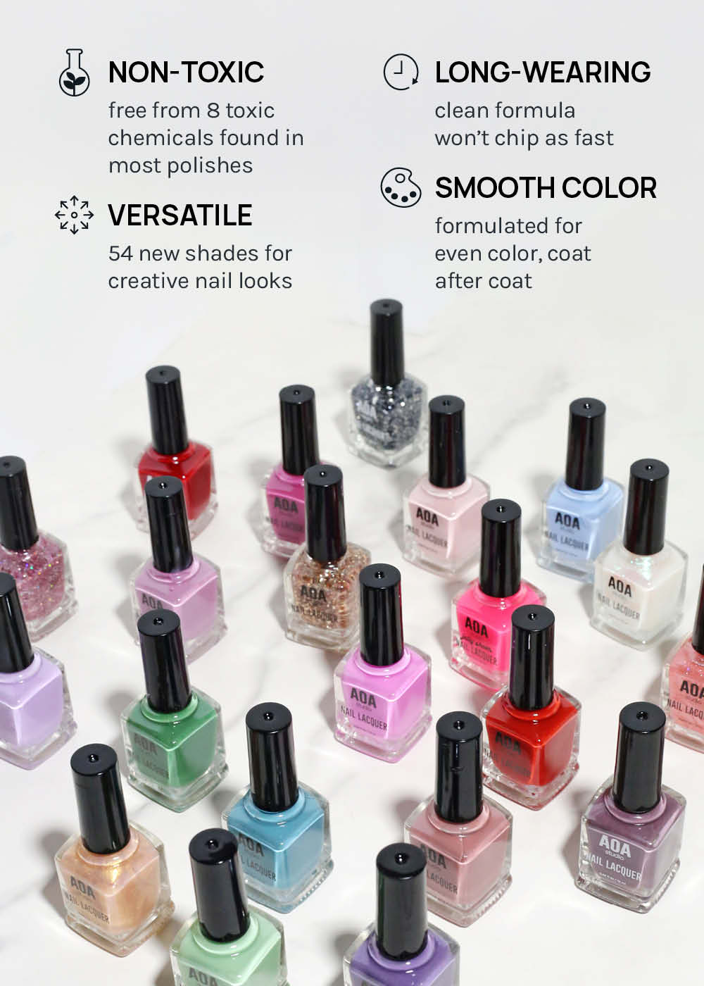 AOA Nail Lacquer – Mauves