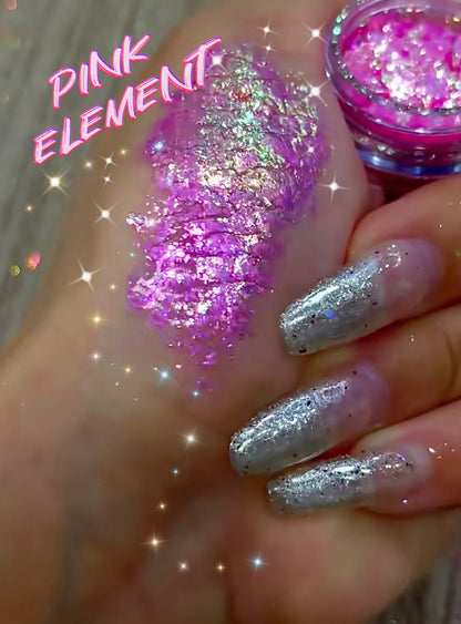 Inked Doll Cosmetics - PINK ELEMENT “Galactal Goddess” Gel Flakes