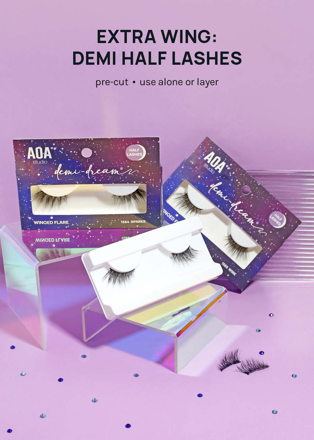 Demi-Dream Half Lashes – Whisper