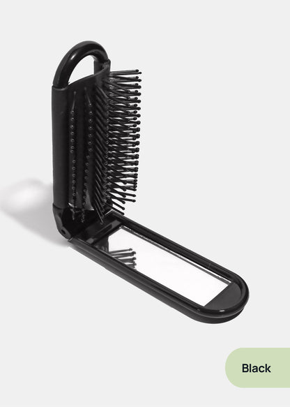 AOA Foldable Travel Hairbrush + Mirror