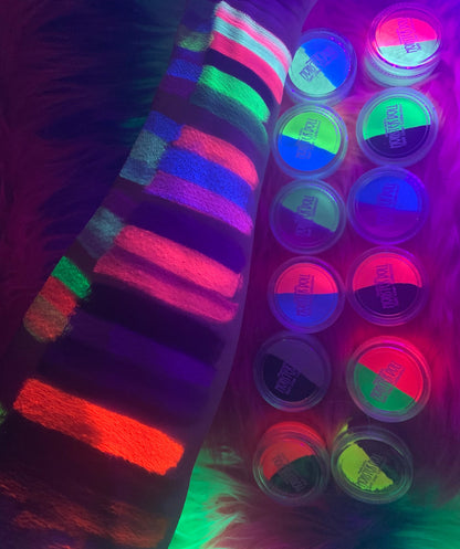 Inked Doll Cosmetics - (HUGE!) Monster Doll ROCHELLE GOYLE *UV Neon Pastel* SPLIT LINER/FACE/BODY PAINT!