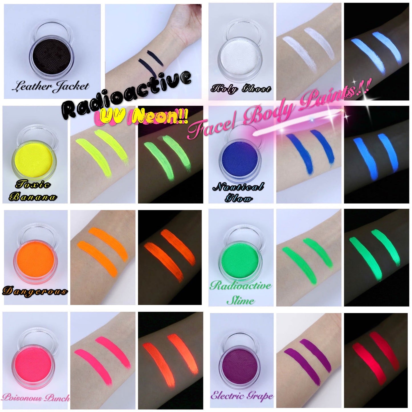Inked Doll Cosmetics - RADIOACTIVE *UV NEON* LINER/FACE/BODY PAINT!