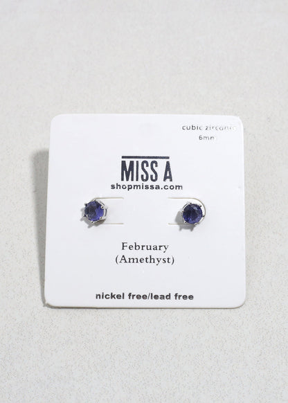 Birthstone Stud Earrings