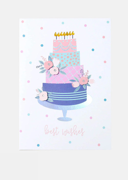 Best Wishes Cake Greeting Card