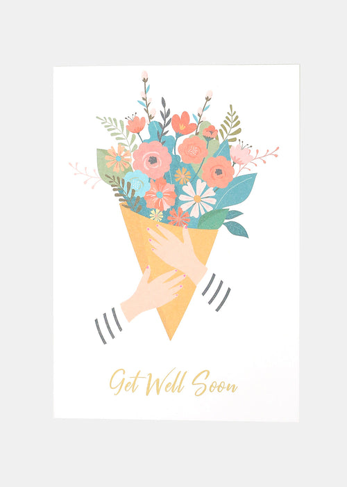 Get Well Soon Flowers Greeting Card 1