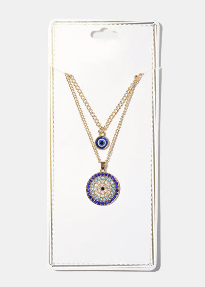 Evil Eye Layered Necklace