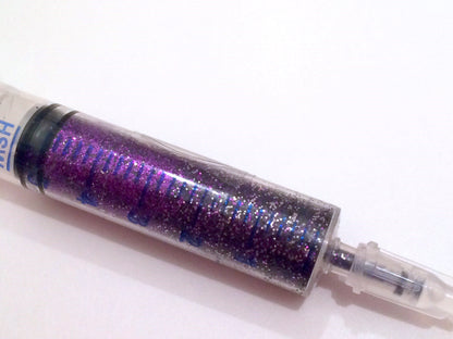 Inked Doll Cosmetics - PURPLE DAHLIA GlamDoll Glitter Syringe