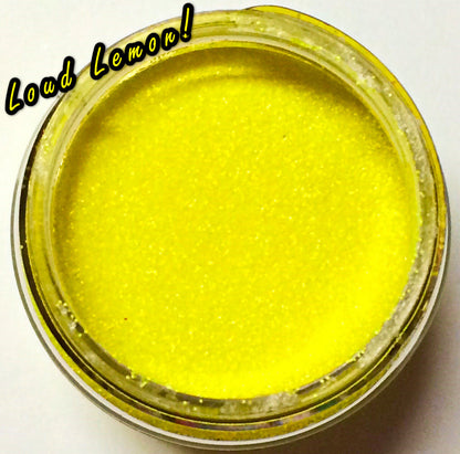 Inked Doll Cosmetics - LOUD LEMON "Rave Lites" (BLACKLITE UV REACTIVE POWDERS)