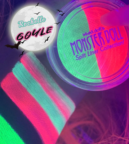 Inked Doll Cosmetics - (HUGE!) Monster Doll ROCHELLE GOYLE *UV Neon Pastel* SPLIT LINER/FACE/BODY PAINT!