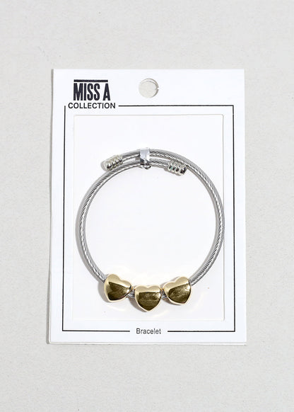 Heart to Heart Cable Bracelet