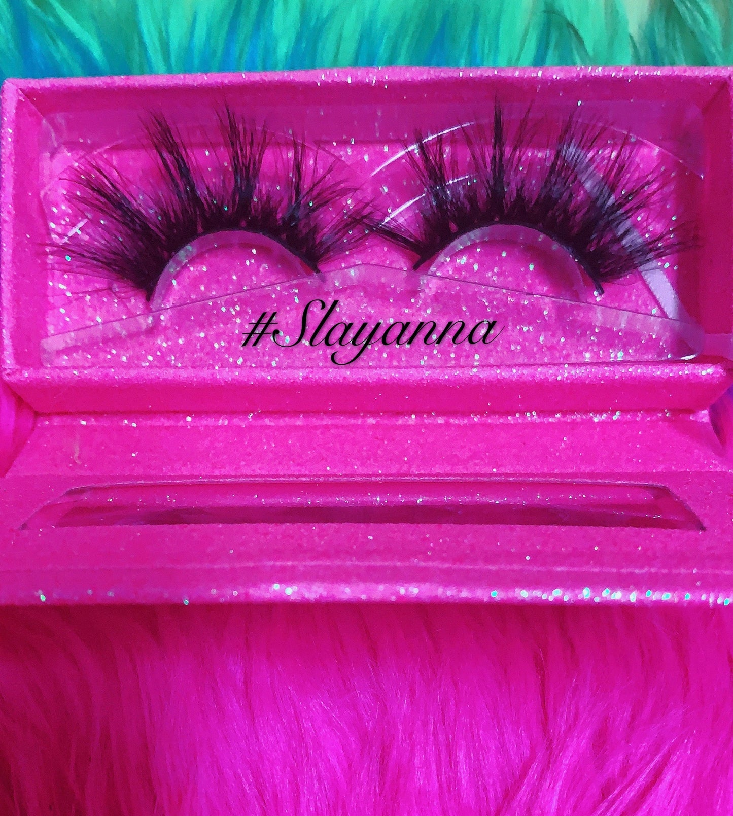 Inked Doll Cosmetics - #SLAYANNA 5D DreamDoll-LUXE Lash *PINK GLITTER* Glam MAGNET Case