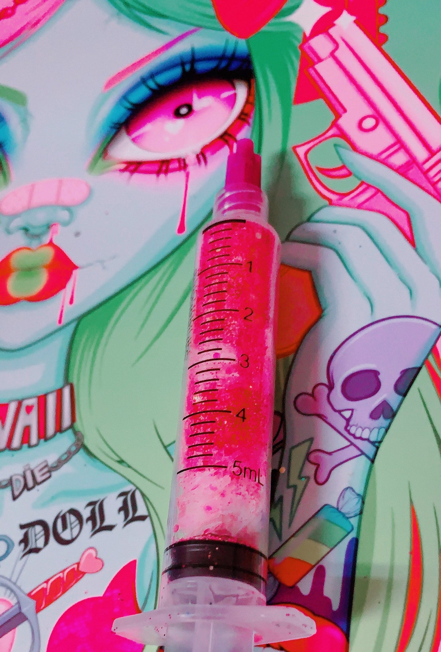 Inked Doll Cosmetics - ELECTRIC LOVE GlamDoll Glitter Syringe