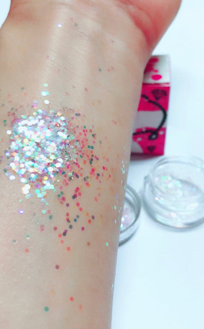 Inked Doll Cosmetics - UNICORN TRIP Chunky (Rainbow) Iridescent Glamdoll Glitter