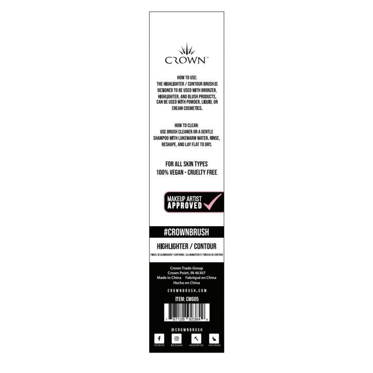 Crown Brush - CWG05- HIGHLIGHTER/CONTOUR BRUSH