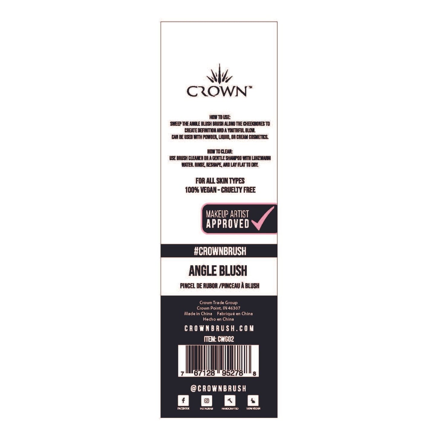 Crown Brush - CWG02-ANGLE BLUSH