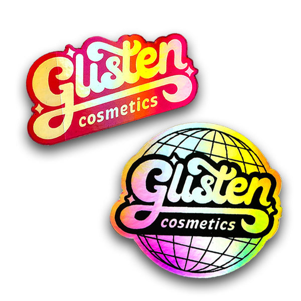 Glisten Logo Sticker Bundle - Holographic - Glisten Cosmetics