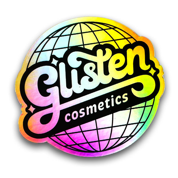 Glisten Disco Logo Sticker - Holographic - Glisten Cosmetics