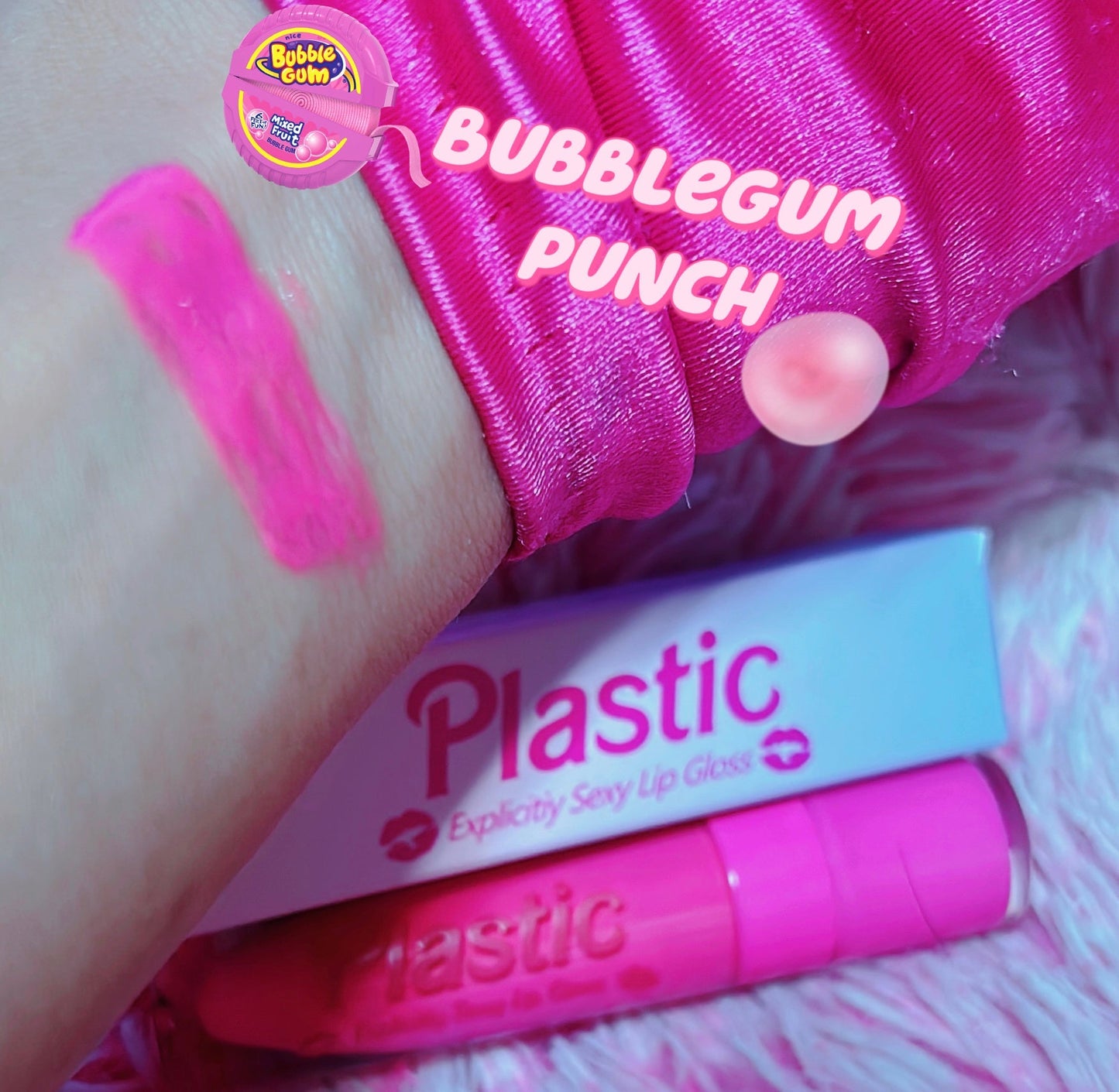 Inked Doll Cosmetics - *BUBBLEGUM PUNCH* PLASTIC" EXPLICITLY SEXY LIP GLOSS