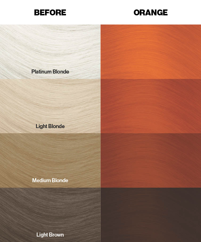 Orange (Bright Orange) - Semi-Permanent Hair Dye - Crazy Color