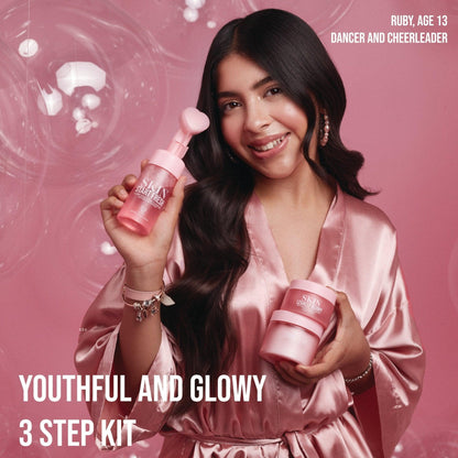 The Youthful and Glowy Three Step Skincare Kit Bundle