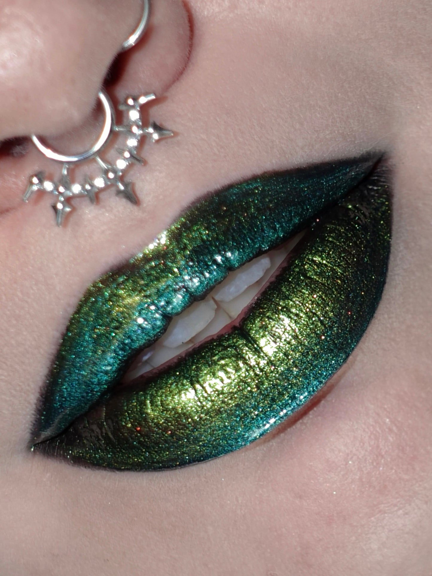 Vega Chroma Gloss (Green/Gold) - Multichrome Lip Gloss - Glisten Cosmetics